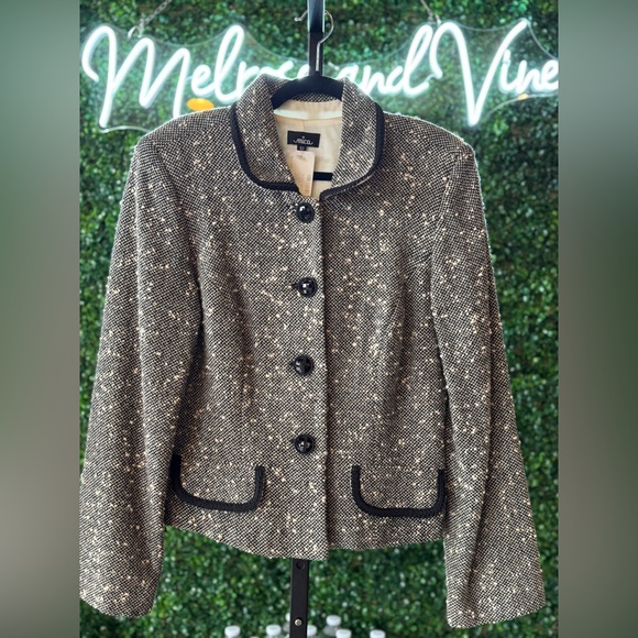 New Mica Wool Blend Blazer size 12 - Picture 1 of 10